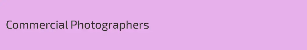 Commercial Photographers
